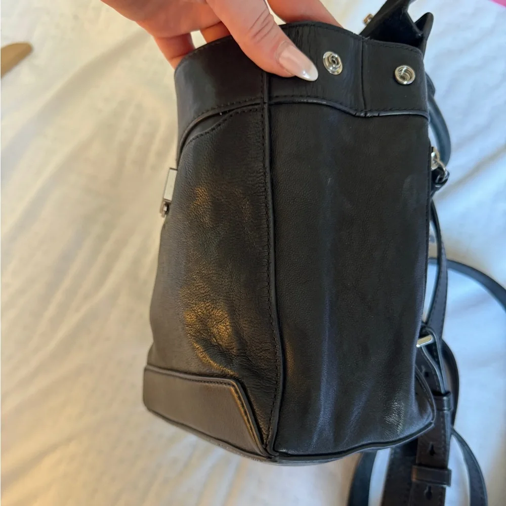 rag & bone Black Leather Backpack